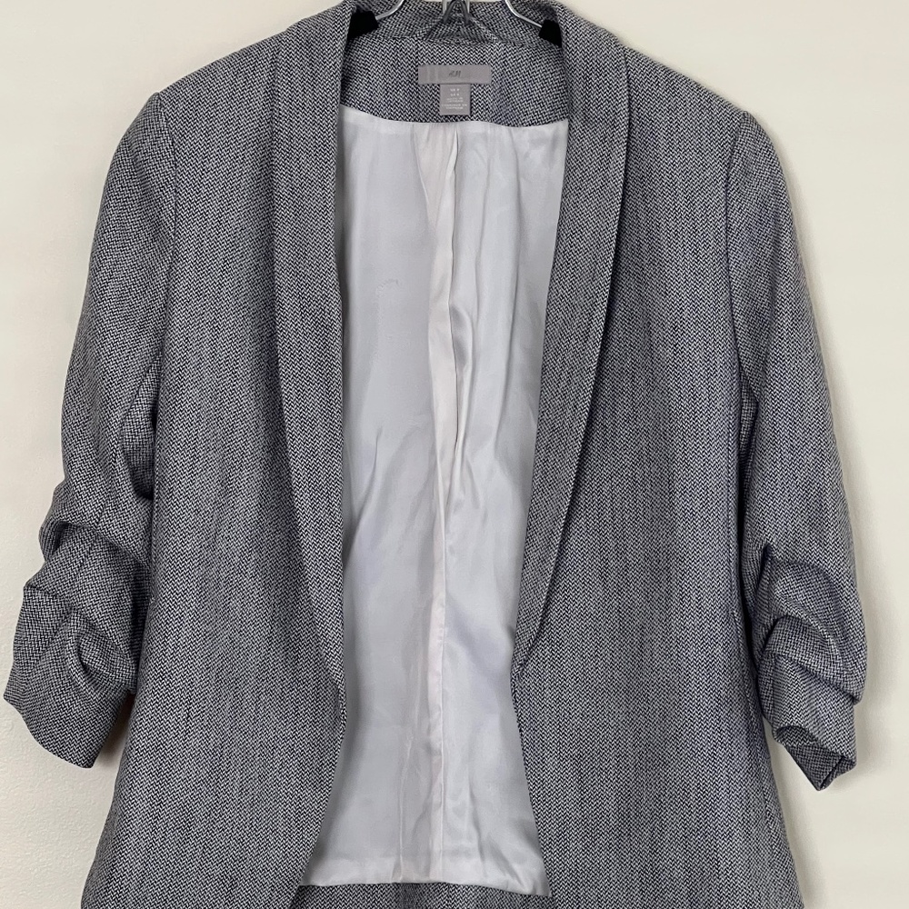 H&M Grey Blazer with Texture